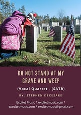 Do Not Stand At My Grave And Weep Vocal Solo & Collections sheet music cover